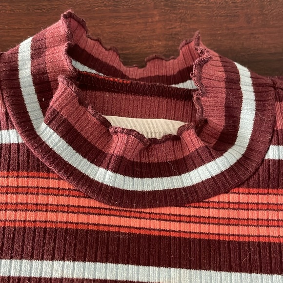 Urban Outfitters  mock neck bodycon ribbed striped dress - Picture 3 of 6